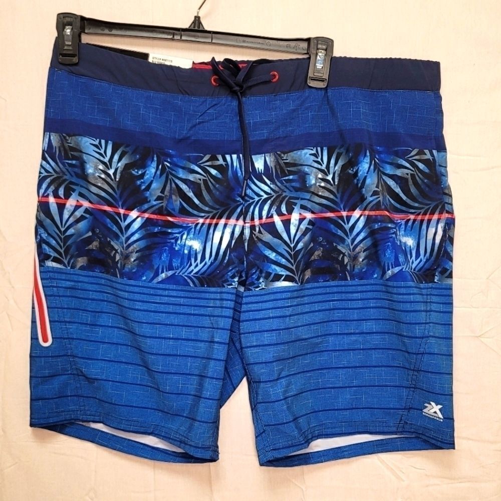 Zeroxposur Mens swim trunks XL blue & red
